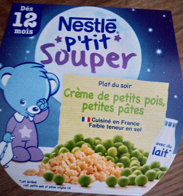Crème de petits pois, petites pâtes