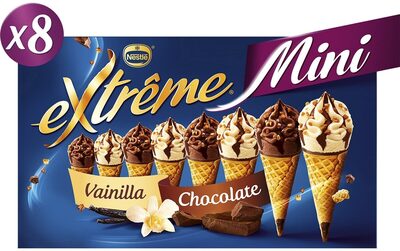 Mini cônes vanille nougatine & chocolat nougatine