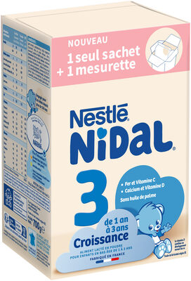 NESTLE NIDAL 3 Lait de Croissance 1x700g dès 1 an