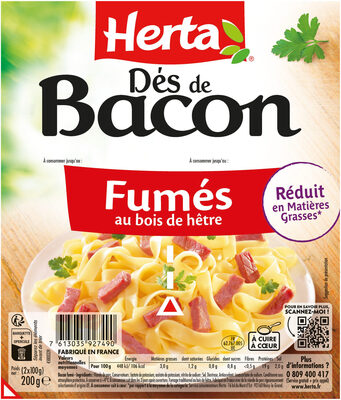 HERTA Dés de bacon 2x100g - 200g