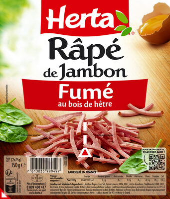 HERTA Râpé de Jambon fumé - 2x75g