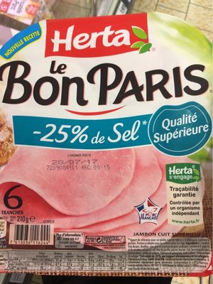 Le bon Paris -25% de sel