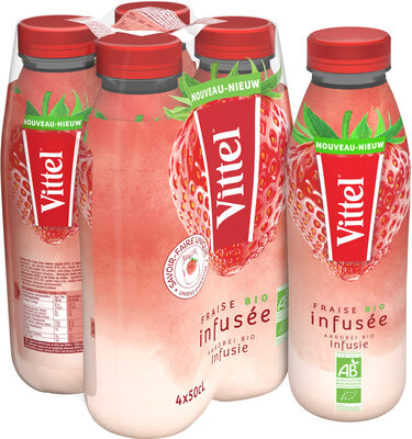 VITTEL & Fruits BIO infusés - Fraise 4 x 50cl
