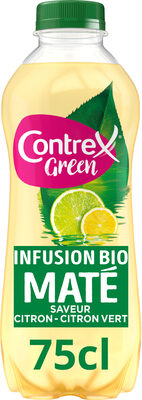 CONTREX Green eau aromatisée BIO Maté saveur Citron Citron Vert 75cl