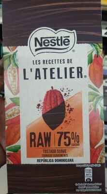 Raw chocolate negro de república dominicana tostado suave
