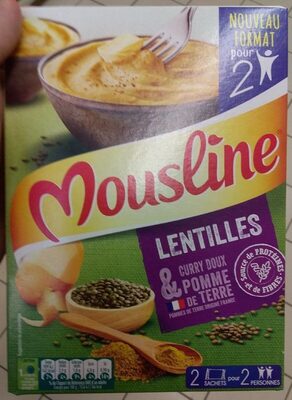 Purée de lentilles & curry doux