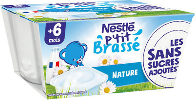 NESTLE P'TIT BRASSE Nature sans sucre ajouté 4 x 100g