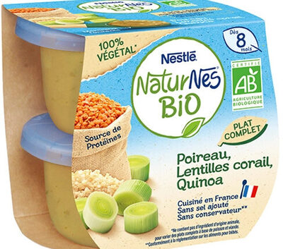 Poireau, lentilles corail, quinoa
