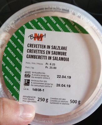 Crevettes en saumure