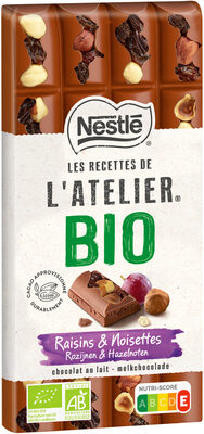 NESTLE L'ATELIER BIO Lait Raisin Noisettes 170g