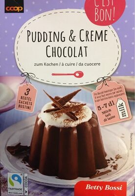 Pudding et creme chocolat