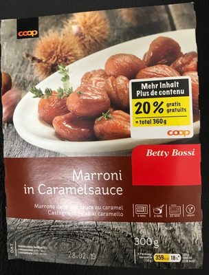 Marrons dans une sauce caramel