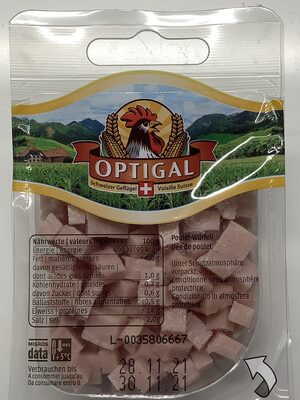 Dés de poulet