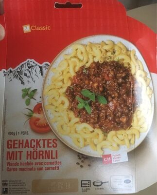 Viande hachée avec cornettes