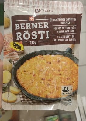 Rösti à la bernoise, avec du lard