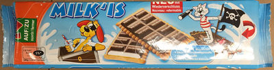 Milk'Is : Biscuits surfins fourrés au lait et garnis d'une tablette de chocolat au lait suisse