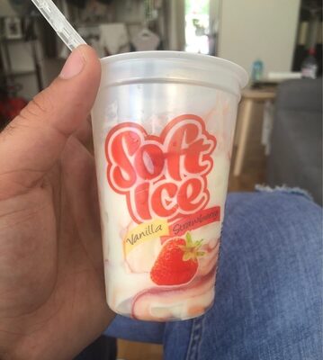 Soft ice vanilla strawberry