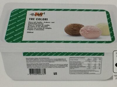 Tre colori (vanille, fraise, chocolat)