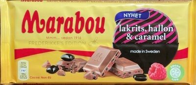 Marabou lakrits, hallon & caramel
