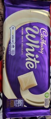 Cadbury White CREAMY WHITE CHOCOLATE Beletwise.net