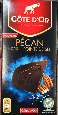 Chocolat noir aux noix de pécan caramélisées salées