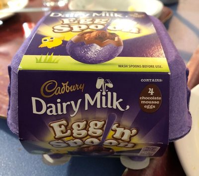 Cadbury egg and spoon chocolate eggs double chocolate