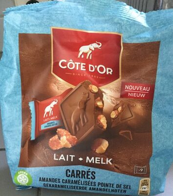 Carrés lait amandes caramélisées pointe de sel