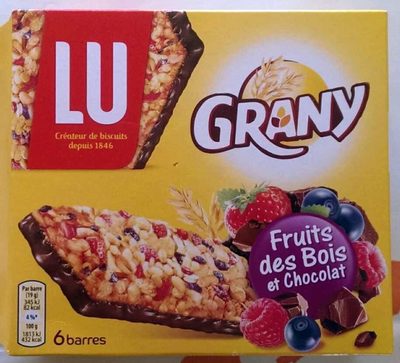 Barres chocolat fruits des bois