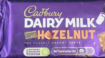 Dairy Milk Chopped Nut 1 Chocolate Bar