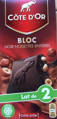 Chocolat noir noisettes entières