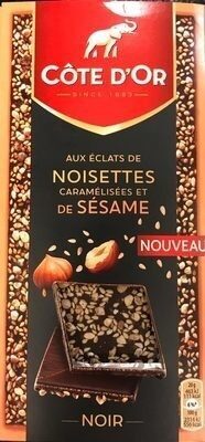 Cote d’or aux éclats de noisettes caramelisées et de sésame
