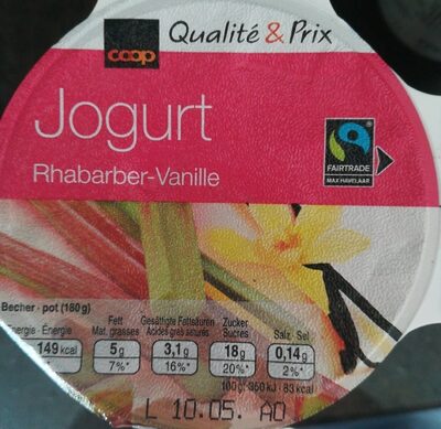 Yogourt rhubarbe vanille