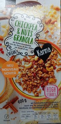 Chickpea and nuts granola