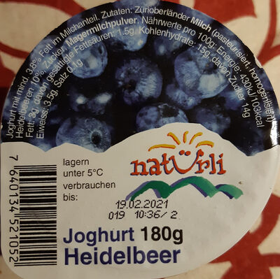 Joghurt Heidelbeer