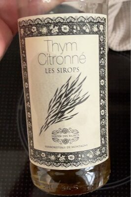 Sirop De Thym Citronné Bio ? 3,5DL ? Jardin Des Monts