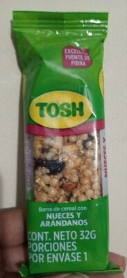 Barra de cereal con nueces y arándanos Tosh