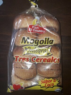 Mogolla Integral Tres Cereales Sabor a Coco