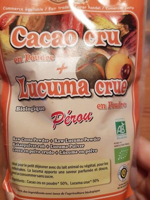 Cacao cru + Lucuma crue en poudre