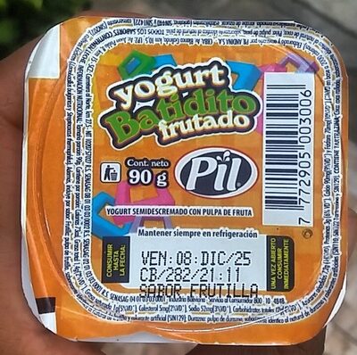 Yogurt Batidito frutado sabor Frutilla/Durazno/Coco/Piña