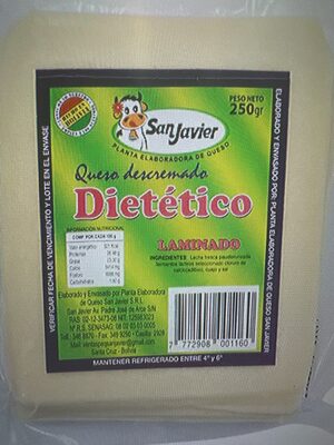 Queso descremado Dietético