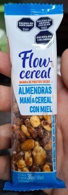 Barra de miel, almendras y cereal