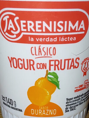 Yogur con frutas - Durazno