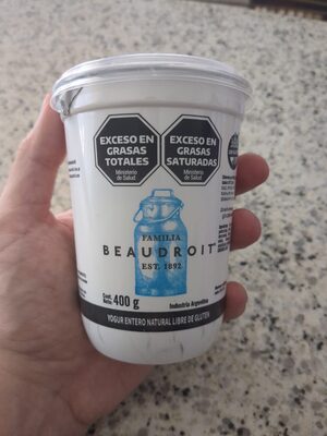 Yogur Entero - Natural. Beaudroit