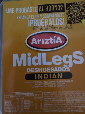 Midlegs deshuesado Indian