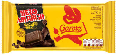 Chocolate Meio Amargo Garoto Pacote 80g