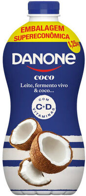 Iogurte Parcialmente Desnatado Coco Danone Garrafa 1,25kg Embalagem Supereconômica