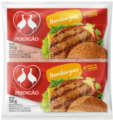 Hambúrguer De Carne De Frango E Bovina Perdigão Pacote 56g