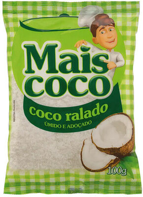 Coco Ralado úmido Adoçado Mais Coco Pacote 100g