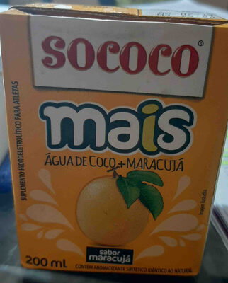 água De Coco Maracujá Sococo Mais Caixa 200ml