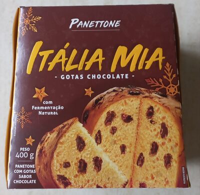 Panetone com gotas sabor chocolate